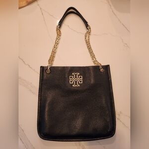 Tory Burch Britten Shoulder Bag Pebbled Leather